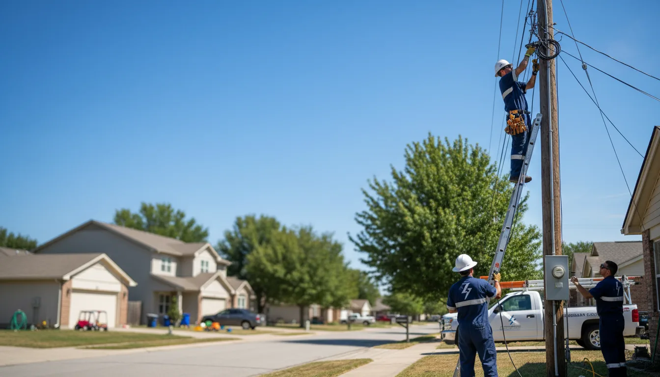 Residential electrician providing installation services in Mount Airy, LA